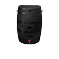 Rts Companies RTS Companies 5510-00300A-80-81 50 Gallon Eco Rain Barrel with Plastic Spigot; Black 5510-00300A-80-81